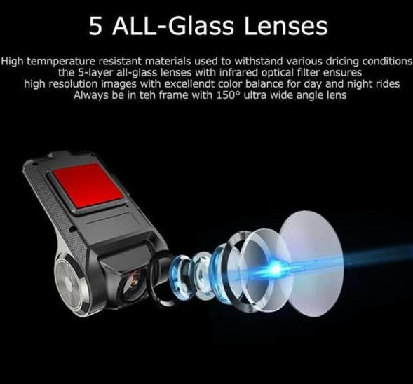 Car Camera Front and Rear Dual Car Dash Cam Surveillance | - alternate angle