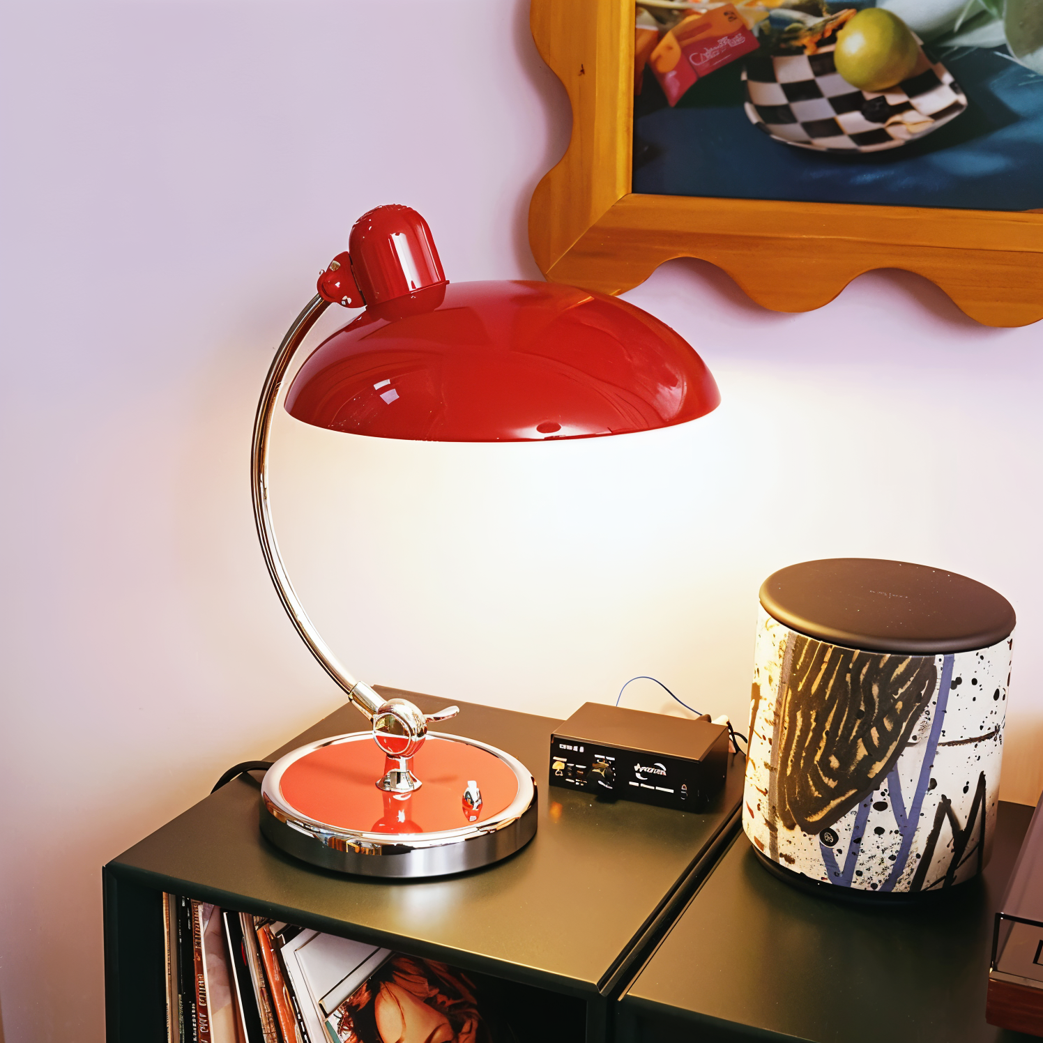 Adjustable Vintage Iron Dome Desk Lamp - alternate angle
