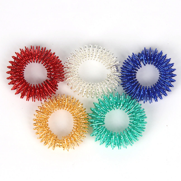 Acupressure Spiked Finger Massage Rings With Sensory Impressions - detail