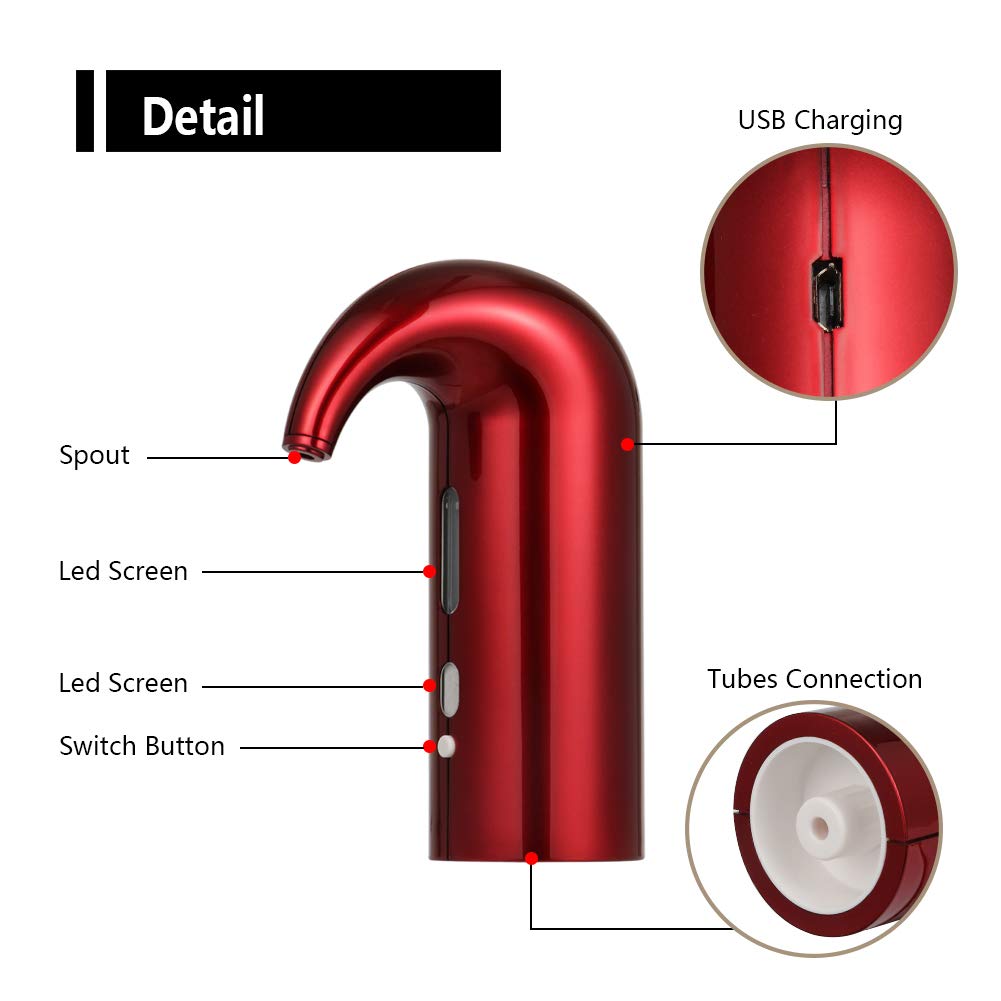 Electric Wine Aerator Pourer Dispenser - detail