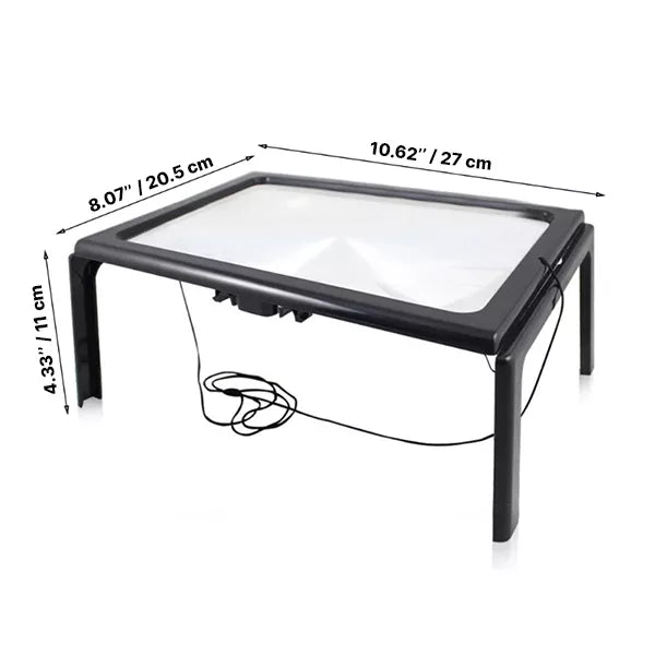3x Magnifying Glass For Reading With LED Light - alternate angle