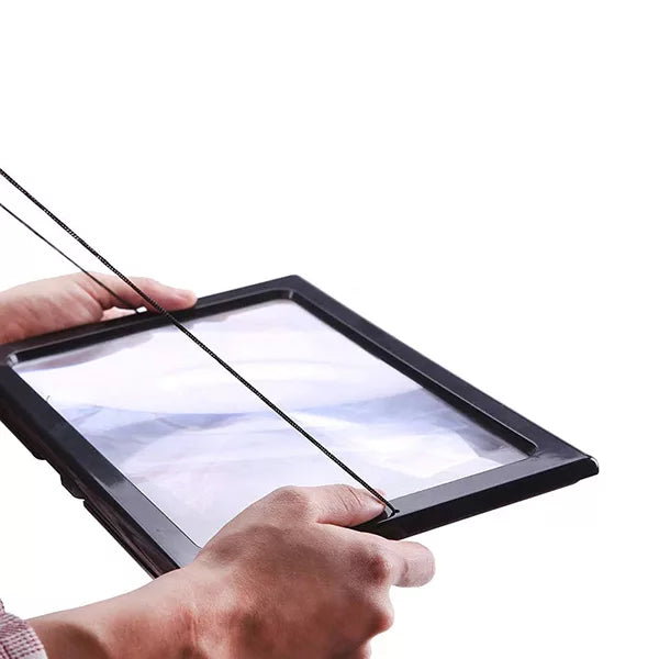 3x Magnifying Glass For Reading With LED Light - in use