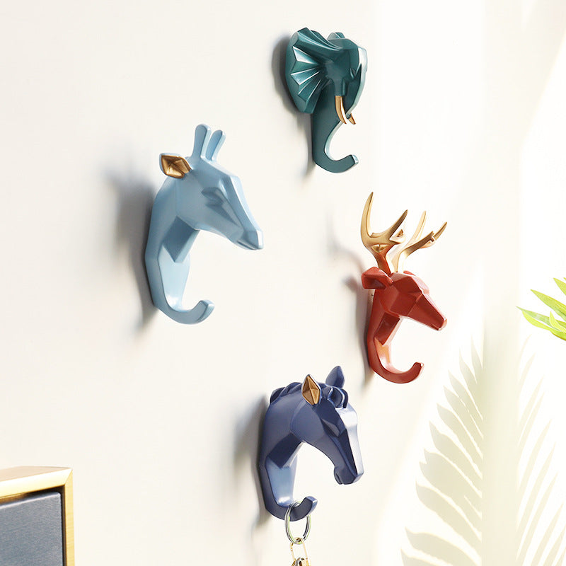 Animal Head Wall Hook - detail
