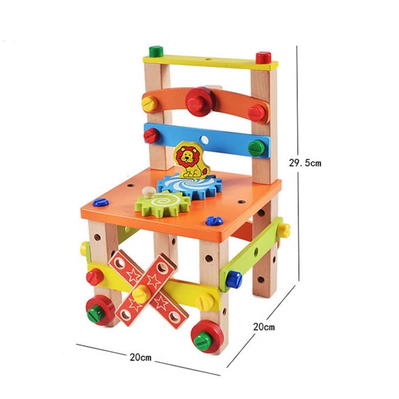 Educational Montessori Wooden Toys For Preschool Children - in use