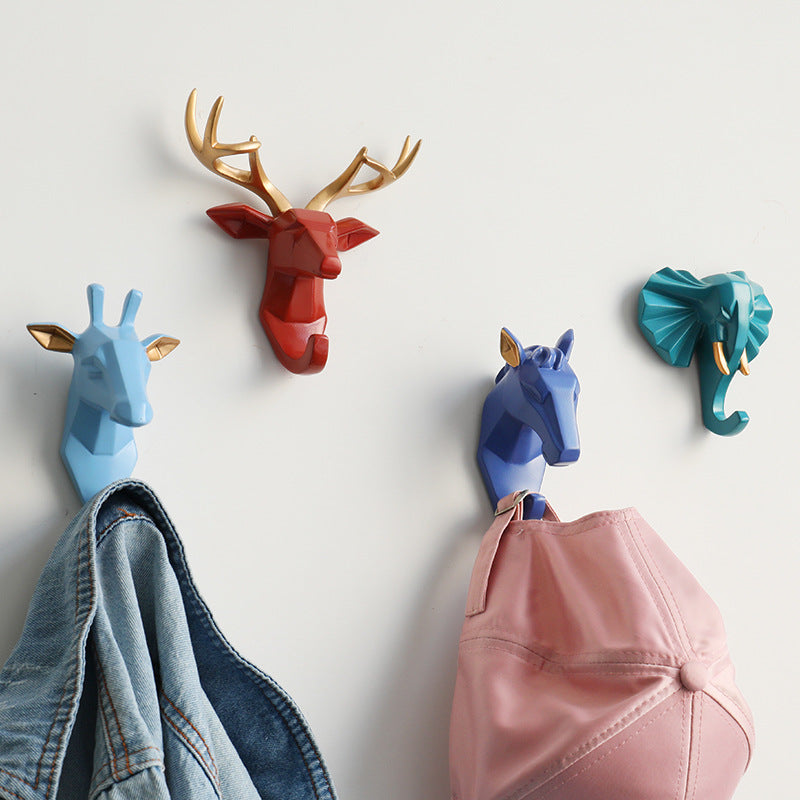Animal Head Wall Hook - detail