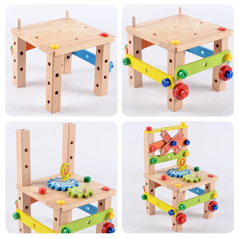 Educational Montessori Wooden Toys For Preschool Children - alternate angle