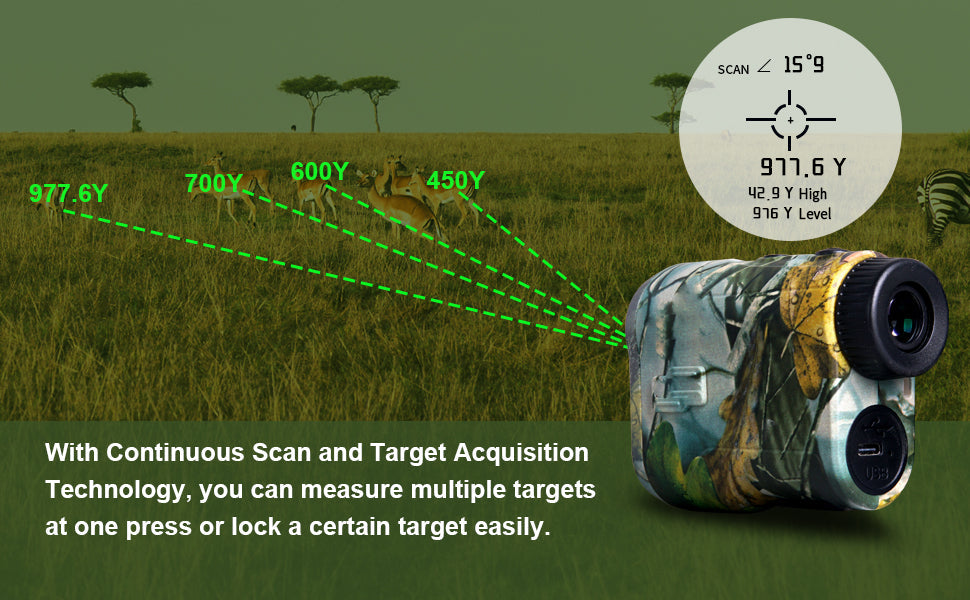 Hunting Laser Rangefinder - 1000 Yard, 6.5X Magnification - detail