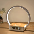 3-in-1 LED Table Lamp with Wireless Charging, Digital Alarm Clock &