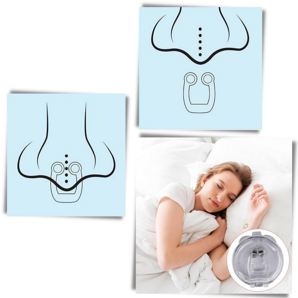 Anti-Snoring Nasal Device - in use