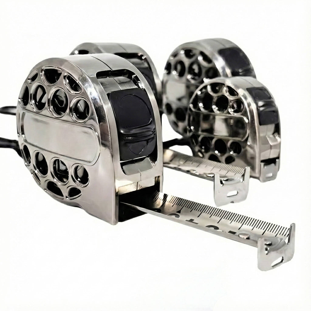Carved Stainless Steel Measuring Tape - detail
