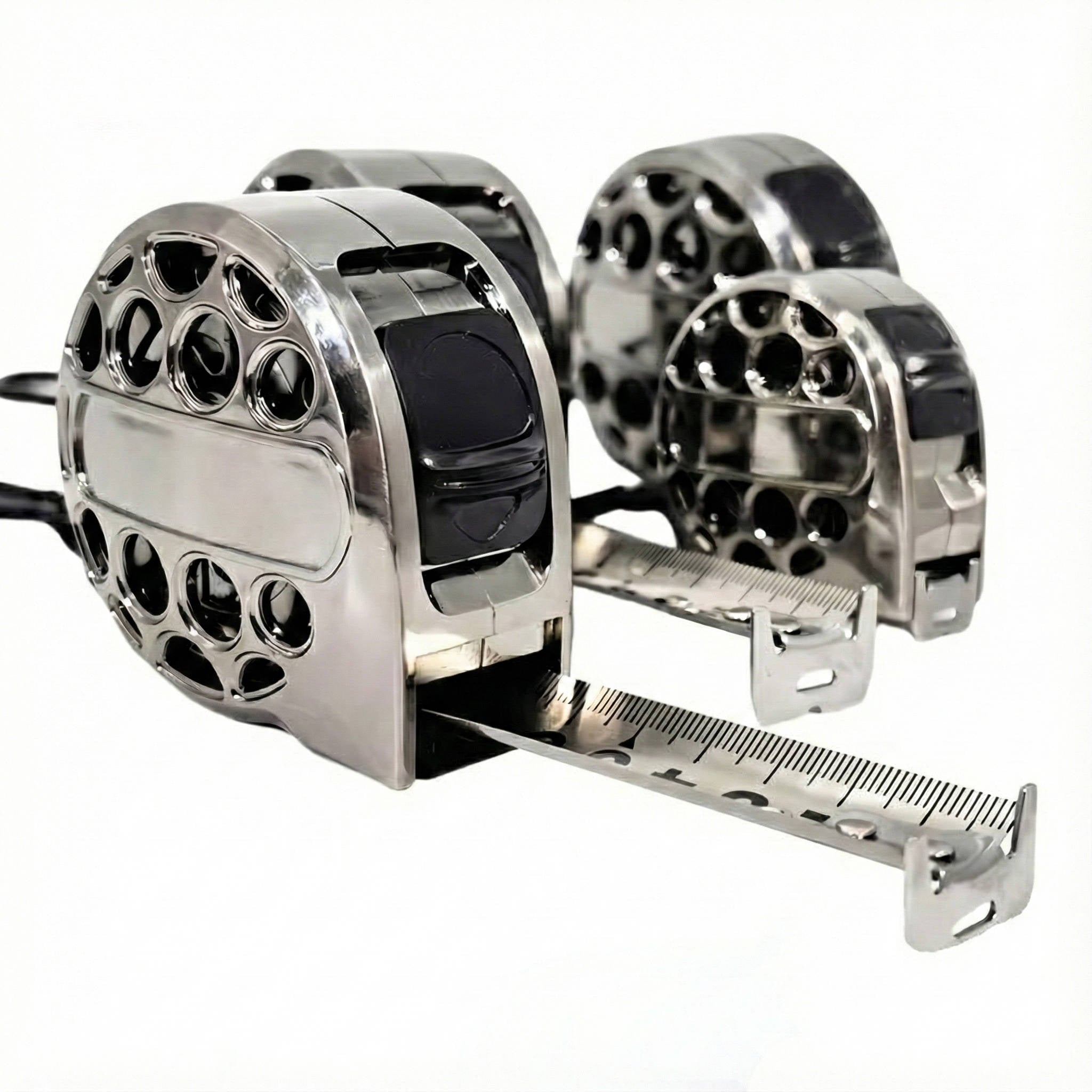 Carved Stainless Steel Measuring Tape - detail