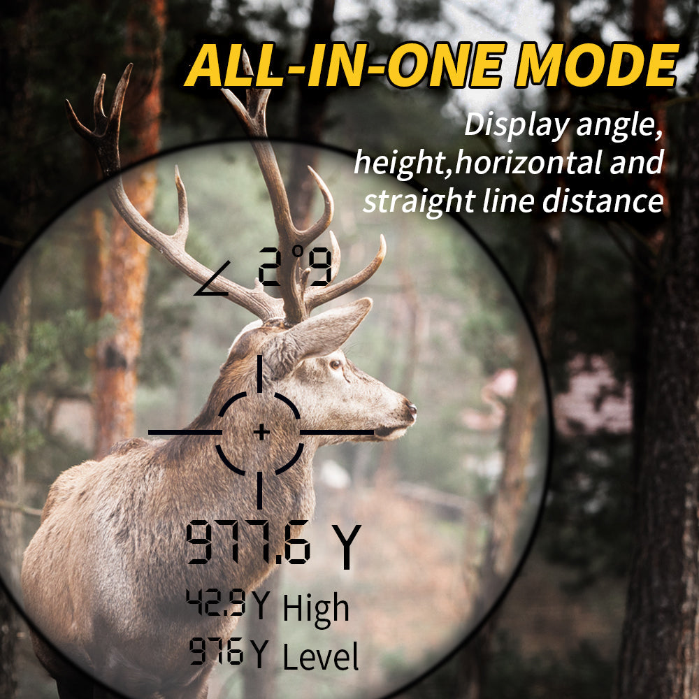 Hunting Laser Rangefinder - 1000 Yard, 6.5X Magnification