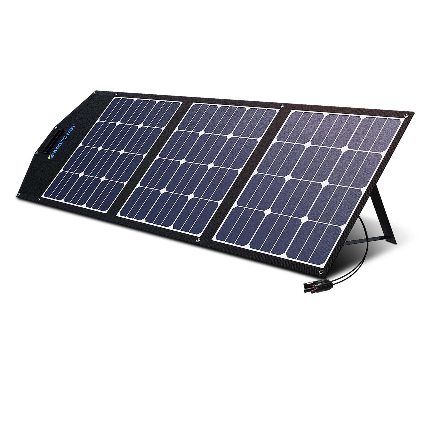 High Efficiency 90W Tri-Fold (3 x 30w) Foldable Solar Panel Kit Suitcase, Foldable