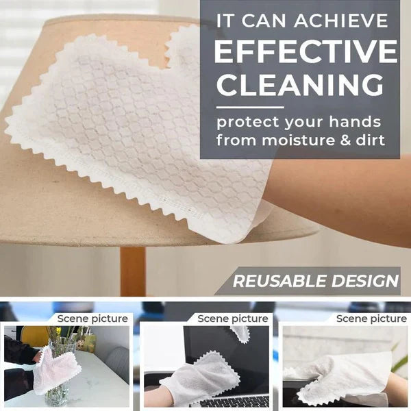 Dust Removal Gloves - in use