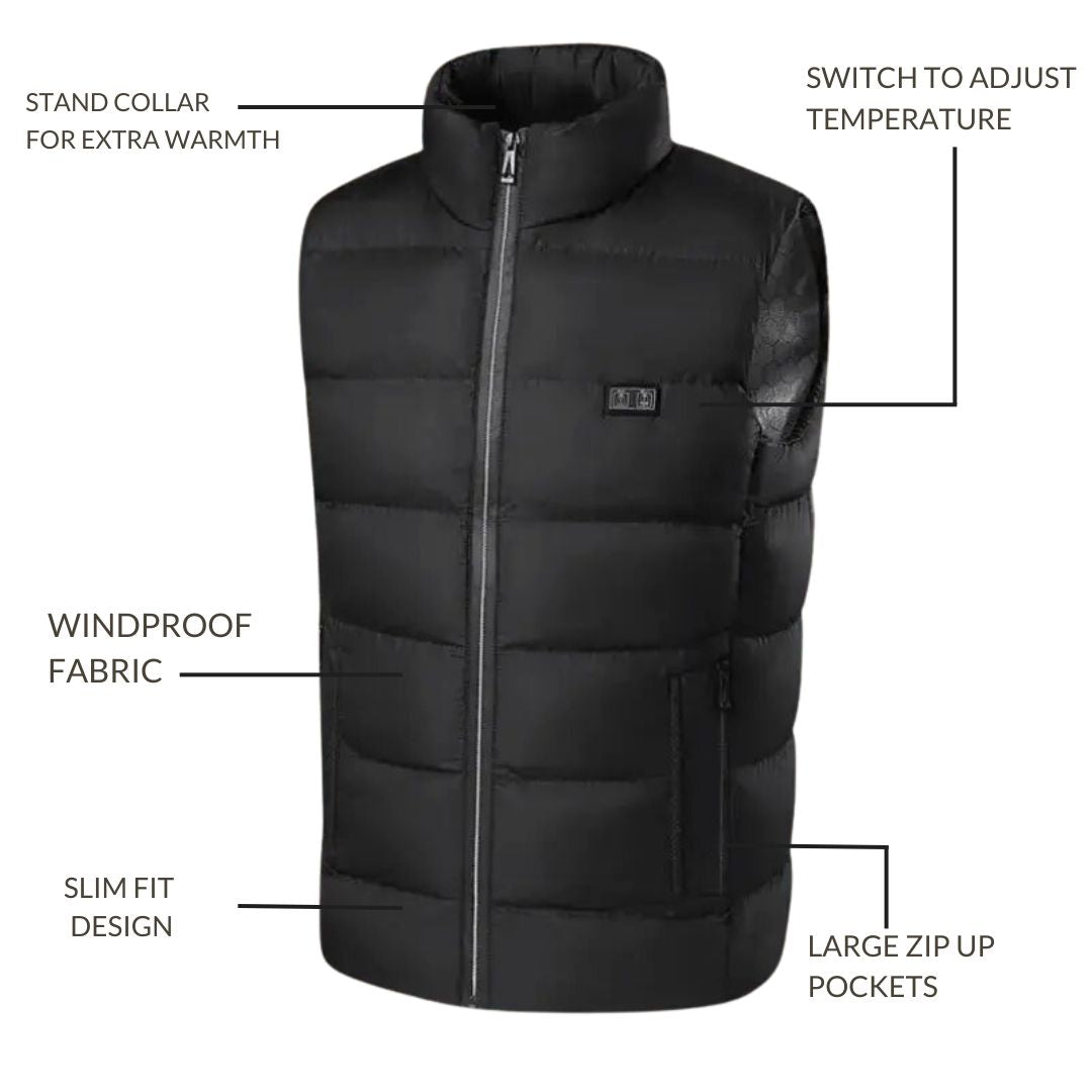 Heated Gilet for Women and Men - in use