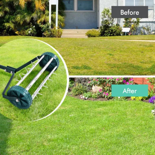 Heavy Duty Manual Lawn Spike Soil Aerator - detail