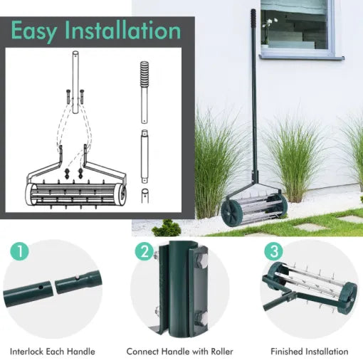 Heavy Duty Manual Lawn Spike Soil Aerator - detail