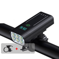 5000 Lumen Bike Headlight with 12 LEDs, 10,000mAh USB-C Rechargeable