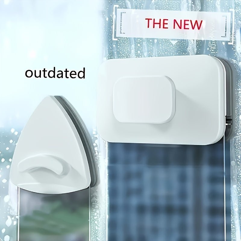 Double-sided magnetic window squeegee for double glazing - alternate angle