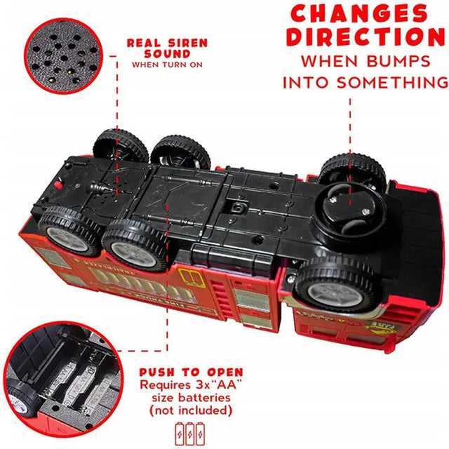 Electric Fire Engine Toy With Lights For Children - detail
