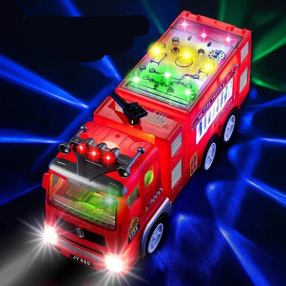 Electric Fire Engine Toy With Lights For Children - in use