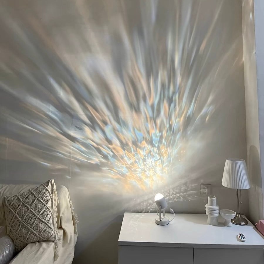 Ripple Projector Decorative Table Lamp - in use