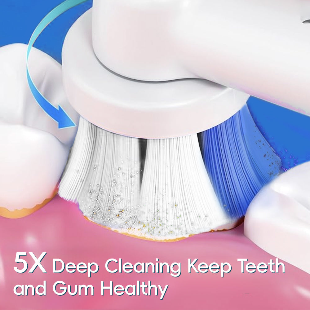 360 Rotating Electric Toothbrush for Advanced Plaque Removal - in use