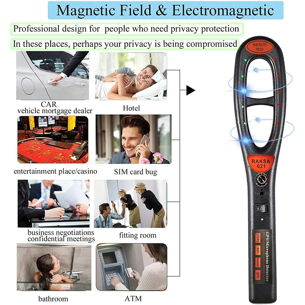 GPS tracker detector - the latest technology with free detection tube - in use