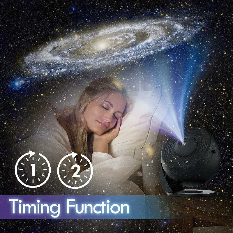 360 degrees Planetarium Star Projector | Multi-Colour Galaxy Light for - in use