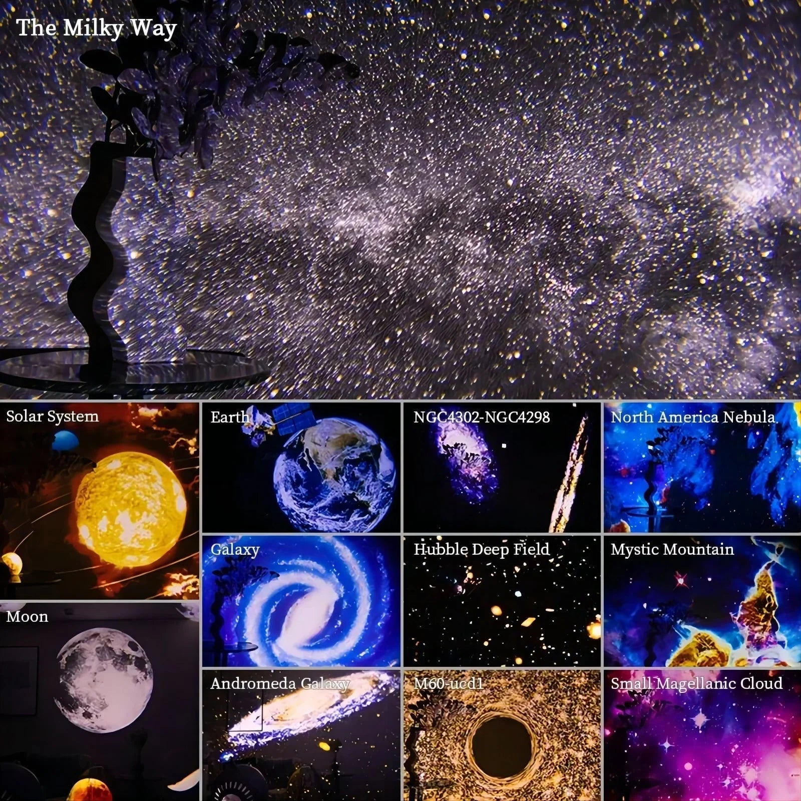 360 degrees Planetarium Star Projector | Multi-Colour Galaxy Light for - detail