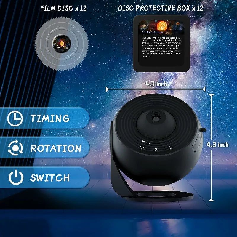360 degrees Planetarium Star Projector | Multi-Colour Galaxy Light for