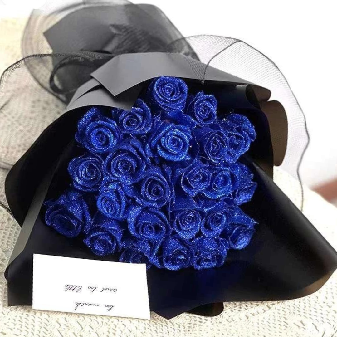 Glitter Rose Gift Decor - in use
