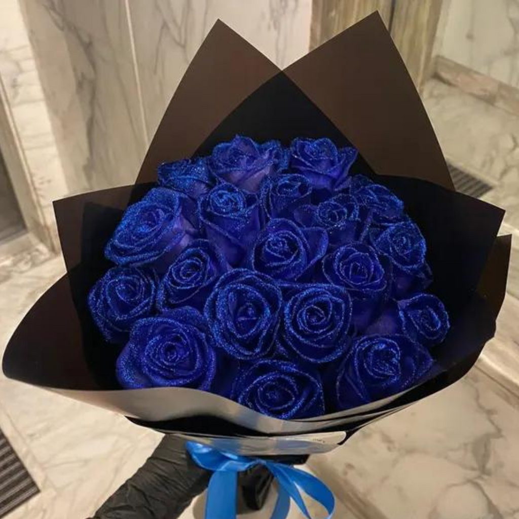 Glitter Rose Gift Decor - alternate angle