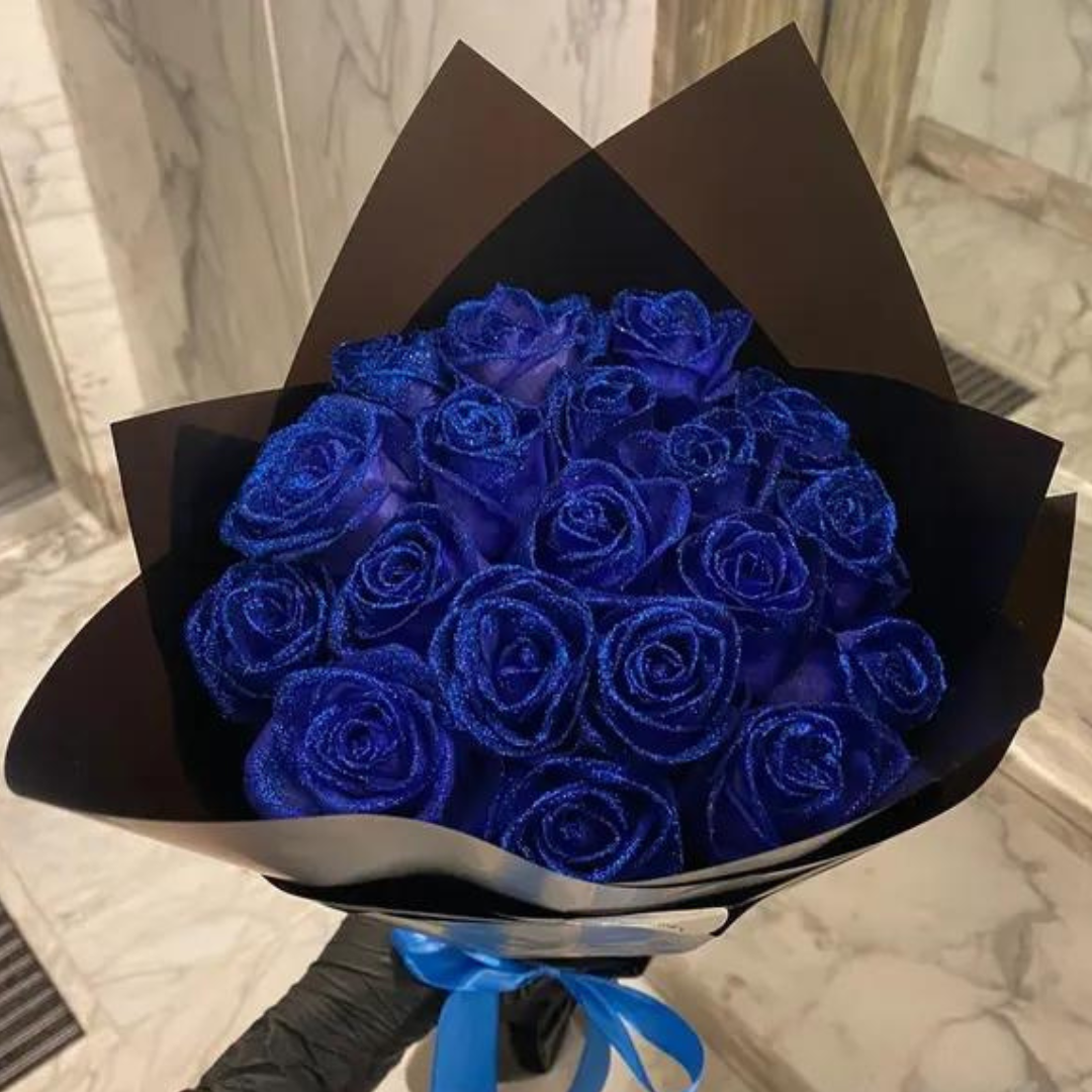 Glitter Rose Gift Decor - alternate angle