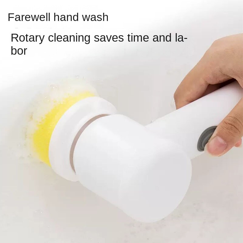 Cordless Electric Cleaning Brush: Multifunctional For The Kitchen And Bathroom - in use