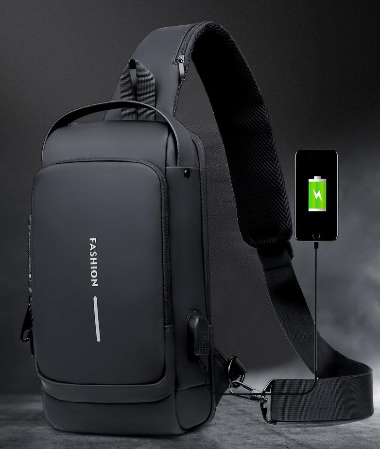 Carbon Fiber Anti-Theft Backpack - in use