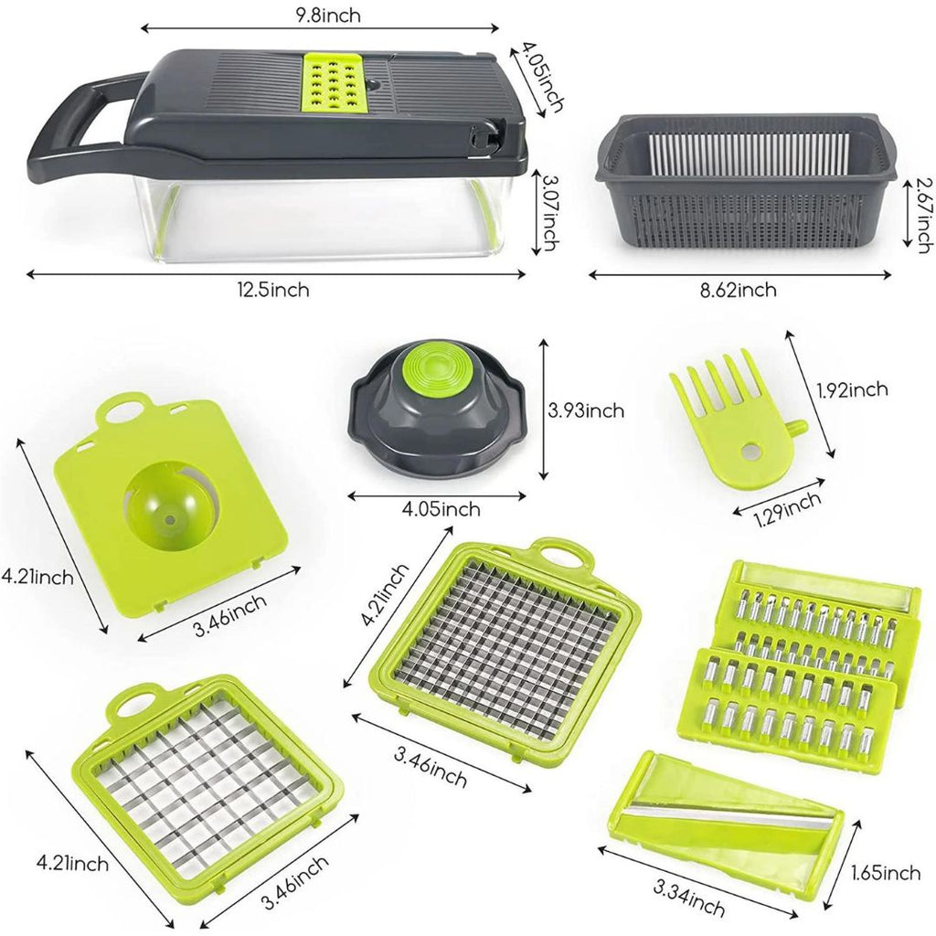 Puchica 18-in-1 Multi-Blade Vegetable Slicer & Mandoline - in use