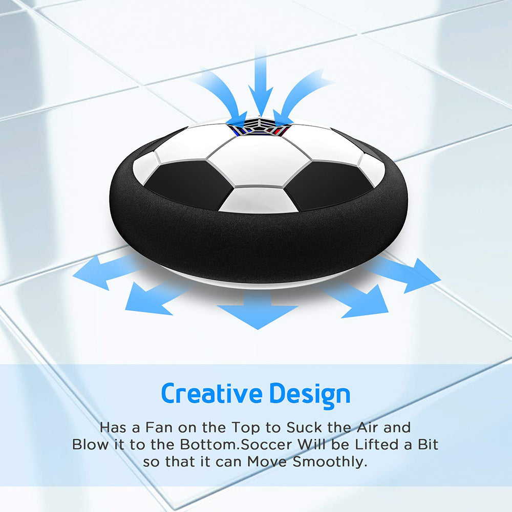 2-Pack Indoor Hover Soccer Balls with LED Lights - in use