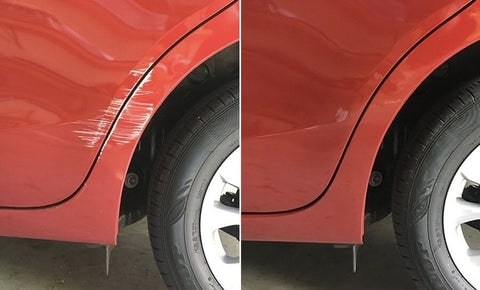 Car Scratch Remover Pen - in use