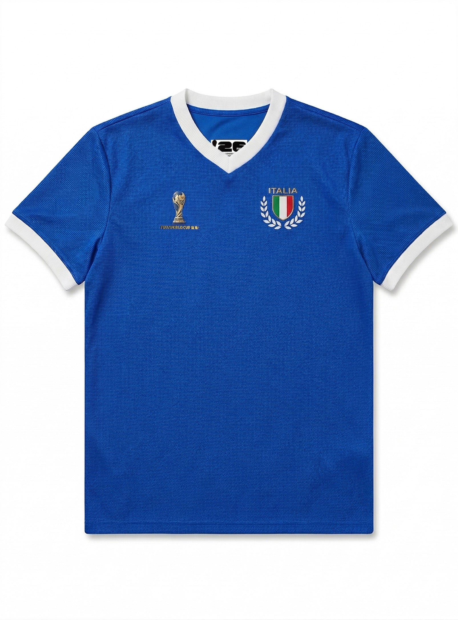 Waffle Effect Kids Italy Jersey || Maillot Italie en Jersey Gaufr Enfant