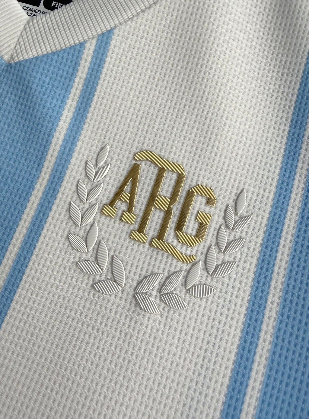 Waffle Effect Argentina Jersey || Maillot Argentine en Jersey Gaufr - detail