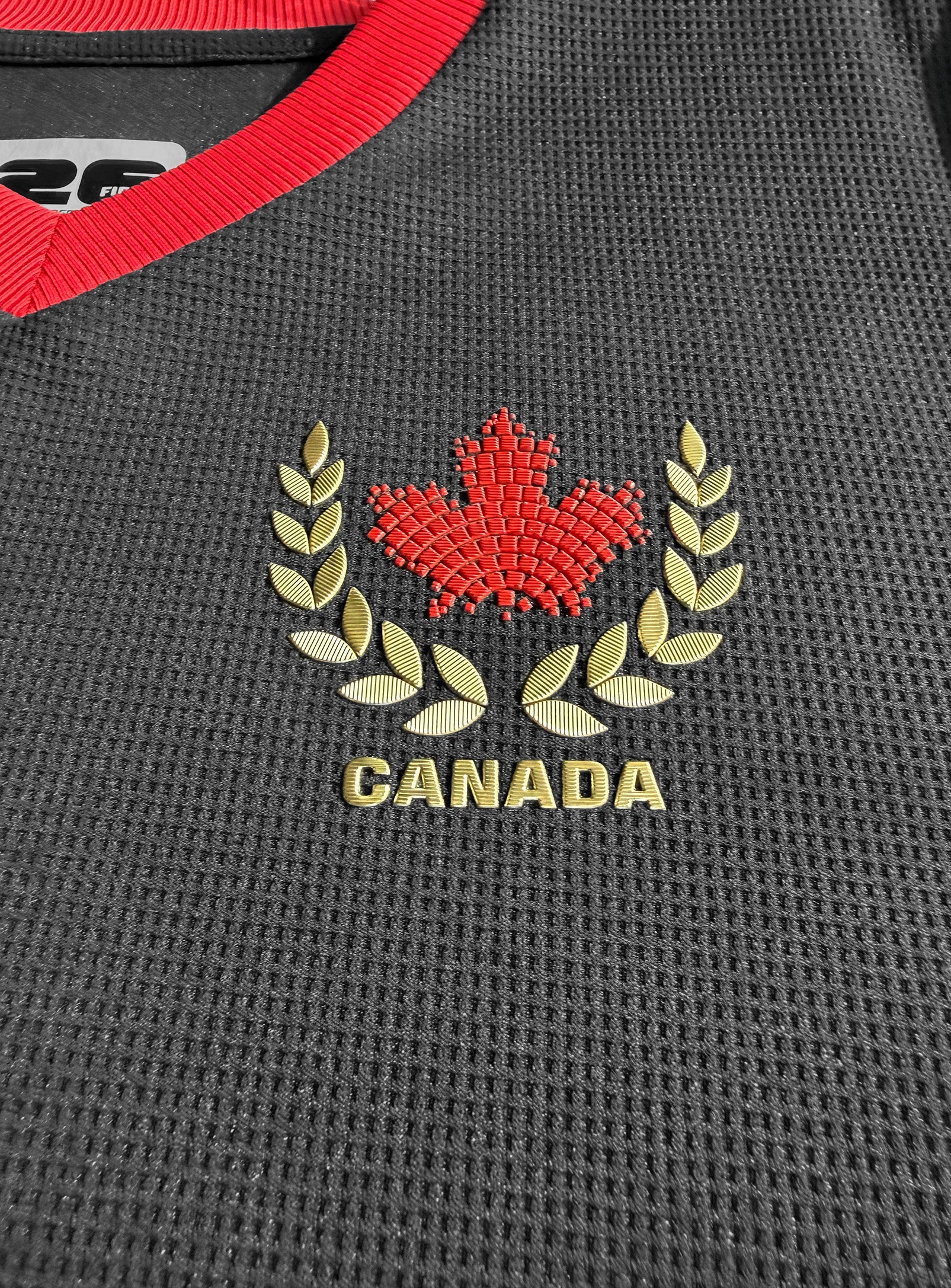 Waffle Effect Kids Canada Jersey || Maillot Canada en Jersey Gaufr Enfant - detail