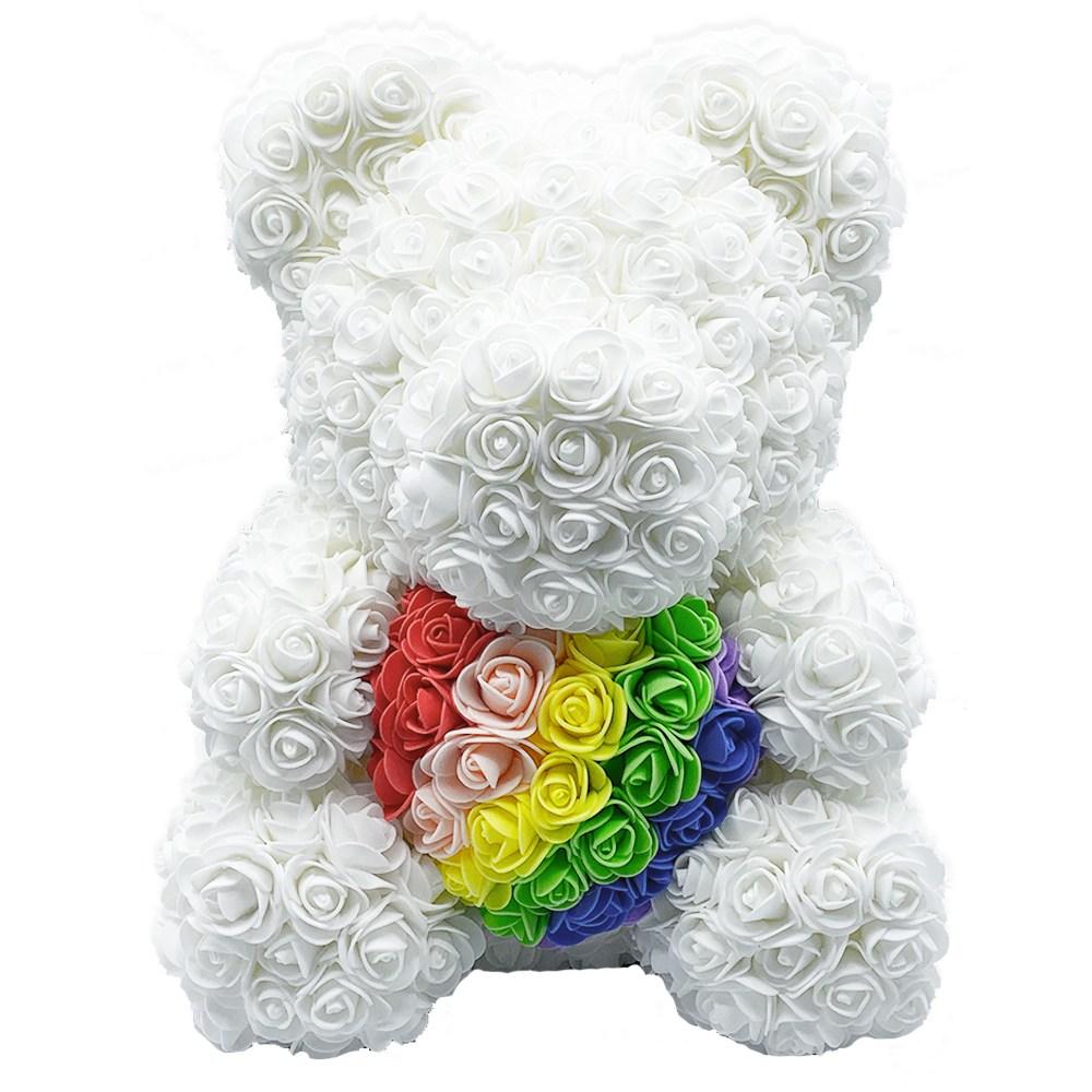 Eternal Love Rose Flower Valentine's Teddy Bear Gift 10" - detail