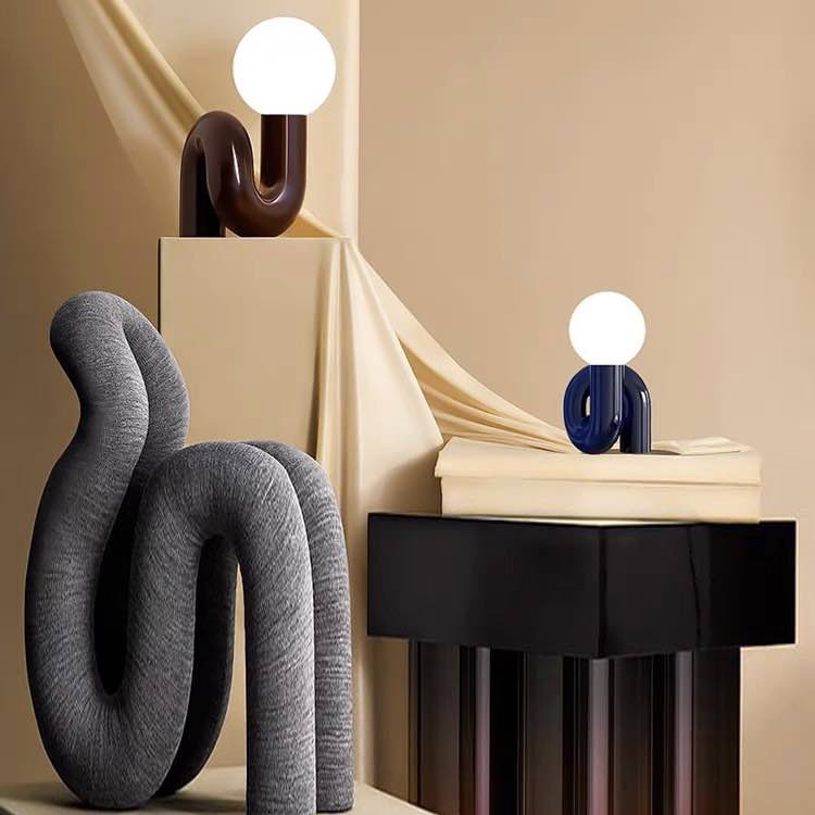 Modern Spiral Bedside Table Lamp - Quirky Whimsical Desk Lamp by Inspecial Home - detail