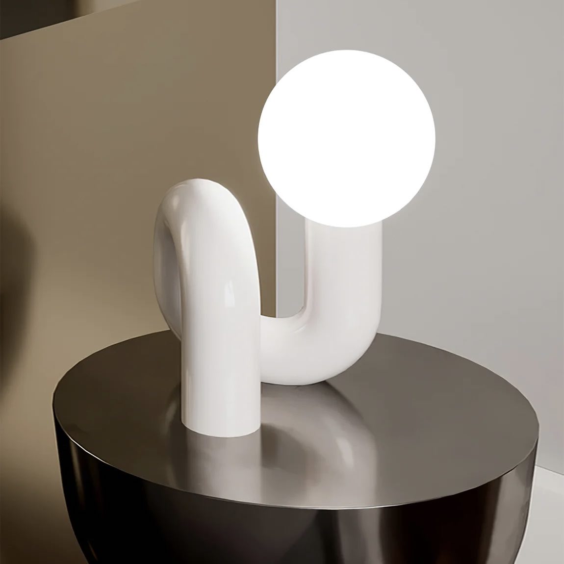 Modern Spiral Bedside Table Lamp - Quirky Whimsical Desk Lamp by Inspecial Home - in use