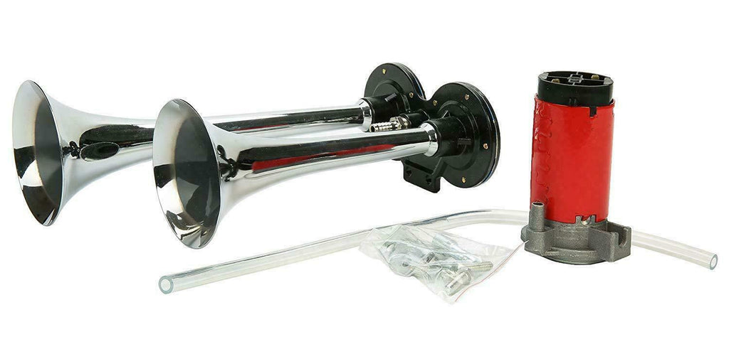 Puchica 150dB Dual Trumpet Air Horn Kit with Compressor