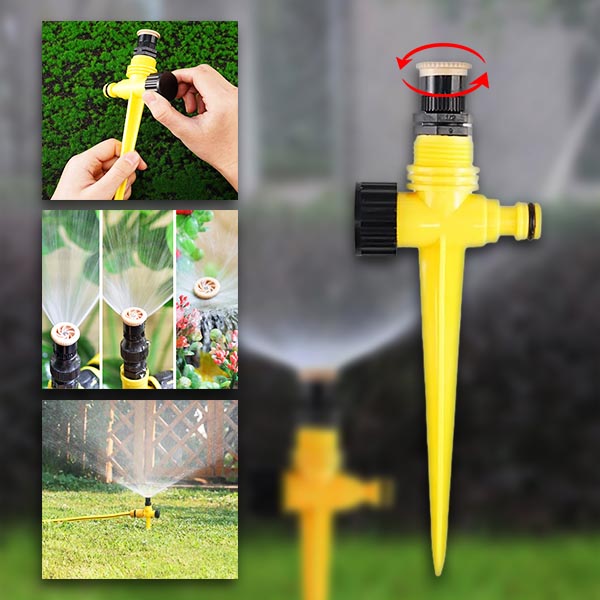 360 degrees Garden Sprinkler with Adjustable Spray Patterns - alternate angle