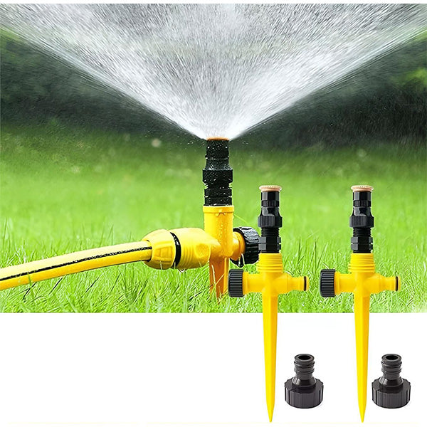 360 degrees Garden Sprinkler with Adjustable Spray Patterns - in use