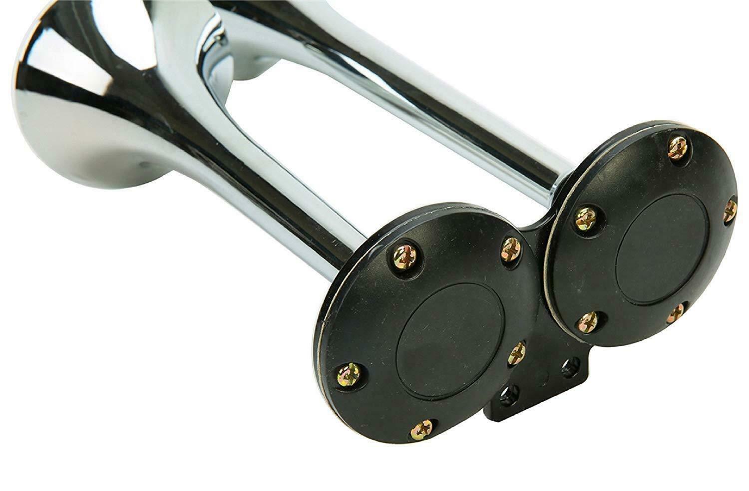 Puchica 150dB Dual Trumpet Air Horn Kit with Compressor - in use