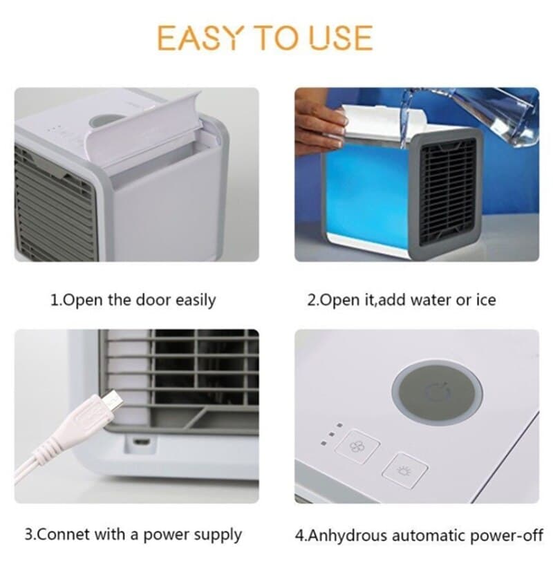 3-in-1 Portable Air Conditioner with Fan and Dehumidifier Modes - in use